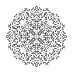 Circular pattern mandala art decoration elements