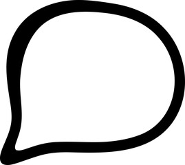 Speech bubble outline icon vector illustration. Comic bubble symbol hand drawing design element