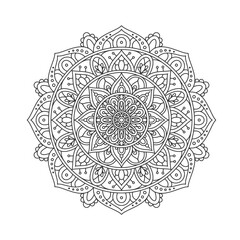 Circular pattern mandala art decoration elements