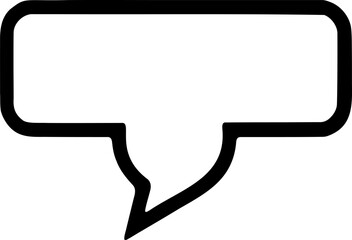Fototapeta premium Speech bubble outline icon vector illustration. Comic bubble symbol hand drawing design element