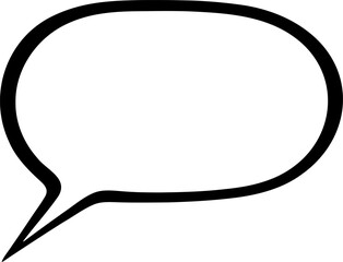 Speech bubble outline icon vector illustration. Comic bubble symbol hand drawing design element