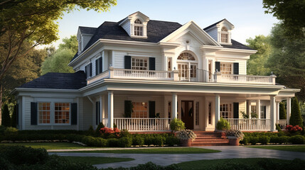 Architectural Grace: Classic Design of an American Colonial Style House