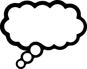 Speech bubble outline icon vector illustration. Comic bubble symbol hand drawing design element