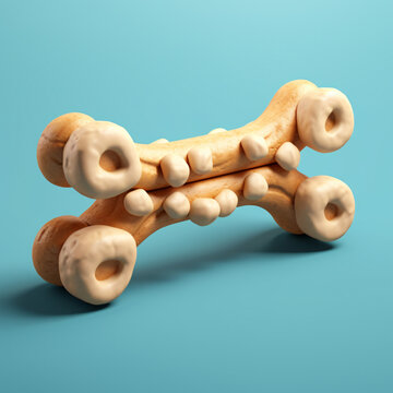 3d Dog bone dog food or toy illustration