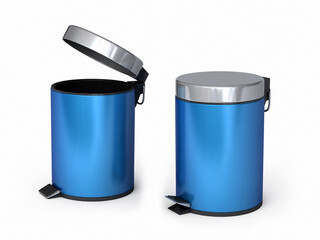 Garbage Cans render (isolated on white and clipping path)
