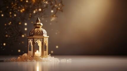 Fototapeta premium Islamic lantern luxury ramadan kareem celebration background