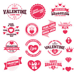 Happy valentine, banner, template vector