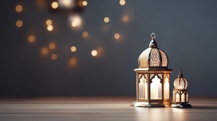 Islamic lantern luxury ramadan kareem celebration background - Powered by Adobe
