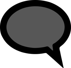 Speech bubble outline icon vector illustration. Comic bubble symbol hand drawing design element