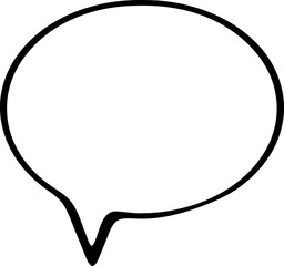 Speech bubble outline icon vector illustration. Comic bubble symbol hand drawing design element