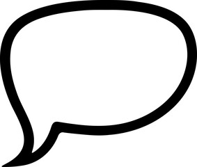 Speech bubble outline icon vector illustration. Comic bubble symbol hand drawing design element
