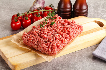 Raw minced beef uncooked meat