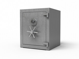 Metal Safe render (isolated on white and clipping path)
