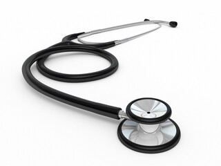 Stethoscope render (isolated on white and clipping path)

