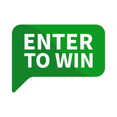 Enter To Win Green Rectangle Shape For Strategy Victory Success Information Announcement
