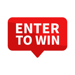Enter To Win Red Rectangle Shape For Strategy Victory Success Information Announcement
