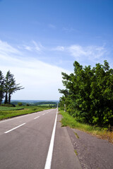 日本、北海道、清里町、いっぽんの道