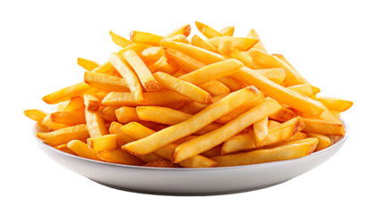 French Fries. Isolated on transparent background.