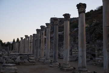 Buildings in the Ancient City of Ephesus, Ancient Buildings. Historical places. High quality photo