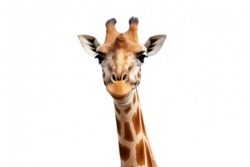 Fototapeta premium Giraffe isolated on a white background