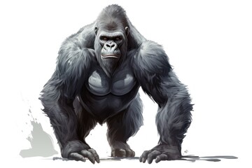 Fototapeta premium Gorilla isolated on a white background