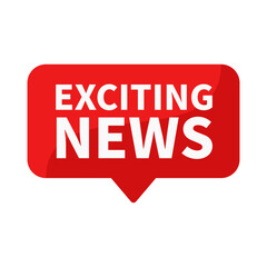Exciting News Red Rectangle Shape For Interesting Information Trending Viral Promotion
