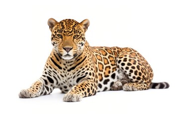 Obraz premium Jaguar isolated on a white background