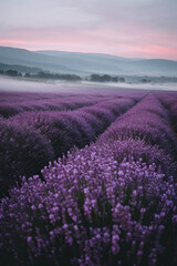 "Field of Lavender in Bloom", spring art