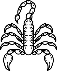 scorpion tattoo vector illustration
