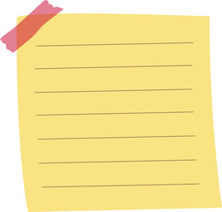 yellow note paper with stick