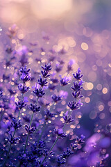 "Field of Lavender in Bloom", spring art