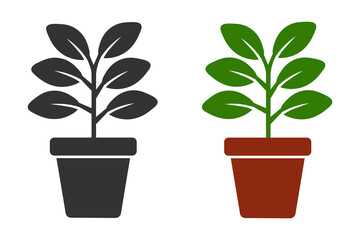 Potted plants icon design vector ilustration