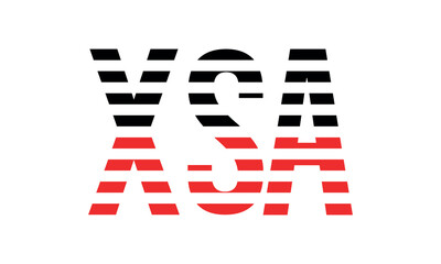 XSA three initial letter iconic line negative space minimal logo design vector template. monogram, abstract, wordmark, business, typography, minimalist, brand, company, flat, modern, unique, simple