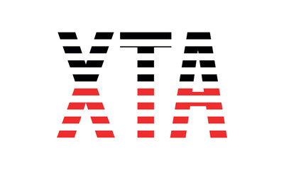 XTA three initial letter iconic line negative space minimal logo design vector template. monogram, abstract, wordmark, business, typography, minimalist, brand, company, flat, modern, unique, simple