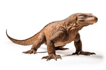 Obraz premium Komodo Dragon isolated on a white background
