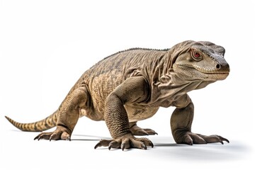 Komodo Dragon isolated on a white background