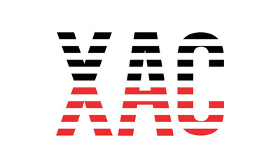 XAC three initial letter iconic line negative space minimal logo design vector template. monogram, abstract, wordmark, business, typography, minimalist, brand, company, flat, modern, unique, simple