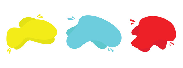 Set of abstract modern graphic elements. Dynamical colored forms and line. Gradient abstract banners with flowing liquid shapes. Template for the design of a logo, flyer or presentation. Vector.