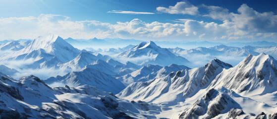 Fototapeta na wymiar Snow-Capped Mountain Majesty