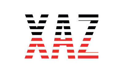 XAZ three initial letter iconic line negative space minimal logo design vector template. monogram, abstract, wordmark, business, typography, minimalist, brand, company, flat, modern, unique, simple