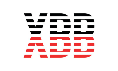 XBB three initial letter iconic line negative space minimal logo design vector template. monogram, abstract, wordmark, business, typography, minimalist, brand, company, flat, modern, unique, simple