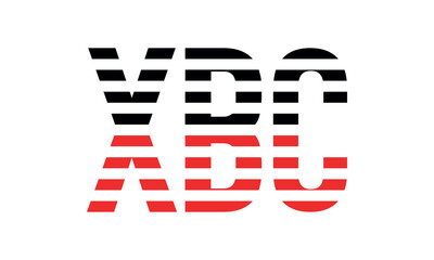 XBC three initial letter iconic line negative space minimal logo design vector template. monogram, abstract, wordmark, business, typography, minimalist, brand, company, flat, modern, unique, simple