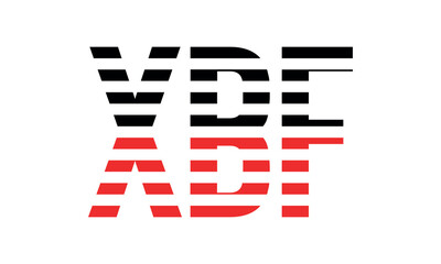 XBF three initial letter iconic line negative space minimal logo design vector template. monogram, abstract, wordmark, business, typography, minimalist, brand, company, flat, modern, unique, simple