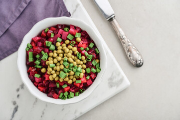 Vinegret - traditional Russian vegetable salad