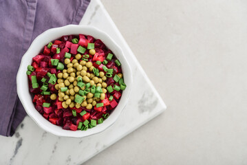 Vinegret - traditional Russian vegetable salad