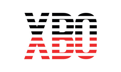 XBO three initial letter iconic line negative space minimal logo design vector template. monogram, abstract, wordmark, business, typography, minimalist, brand, company, flat, modern, unique, simple