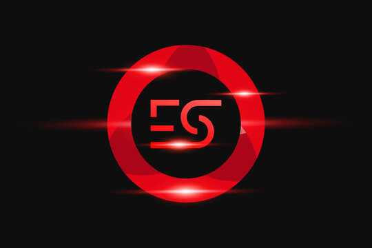 ES Red logo Design. Vector logo design for business. - Powered by Adobe
