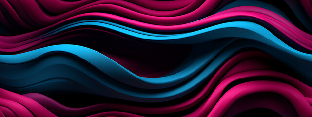Fototapeta premium abstract background with colorful waves lines - Seamless tile. Endless and repeat print.