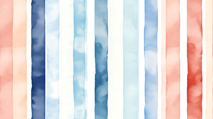 colorful watercolor striped background - Seamless tile. Endless and repeat print.