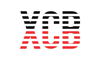 XCB three initial letter iconic line negative space minimal logo design vector template. monogram, abstract, wordmark, business, typography, minimalist, brand, company, flat, modern, unique, simple